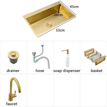 Gold Kitchen Sink, various models and sizes 