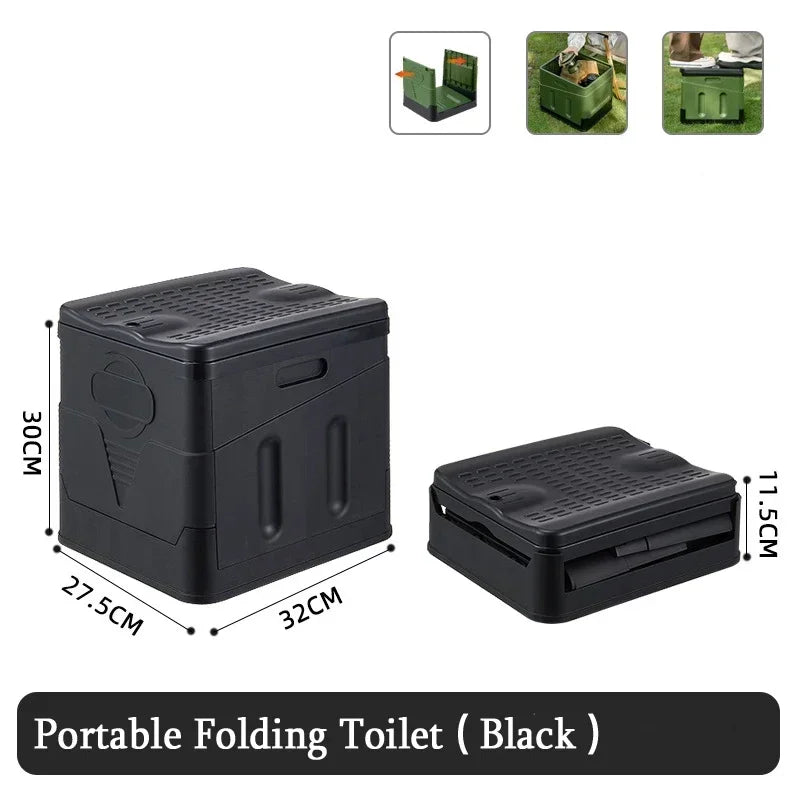 WC Portátil Plegable Multifunción | Baño de Camping Compacto y Resistente | Hasta 300 kg