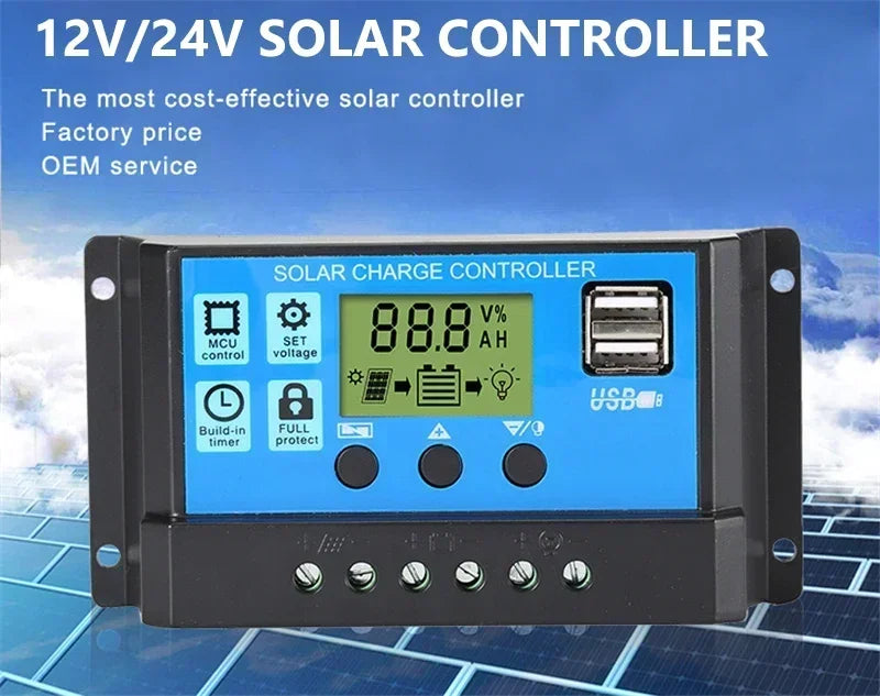 Portable 12V Solar Panel with USB Output for Camping 