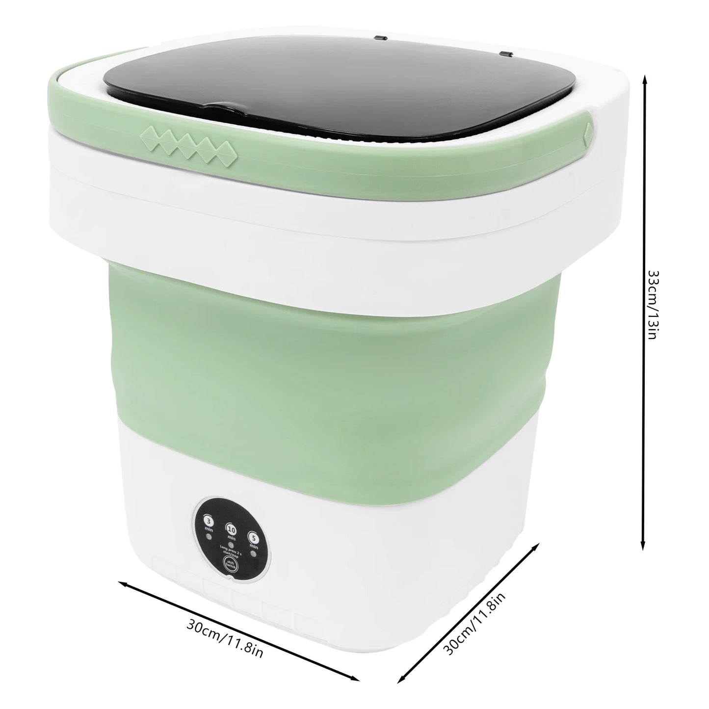 Mini-laveuse pliable 12L - Moteur silencieux + Lumière bleue + Essorage