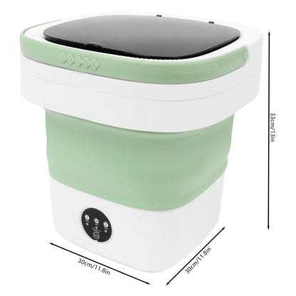 Mini-laveuse pliable 12L - Moteur silencieux + Lumière bleue + Essorage