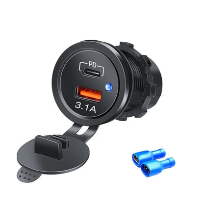 Toma USB Doble 12–24V para Vehículos