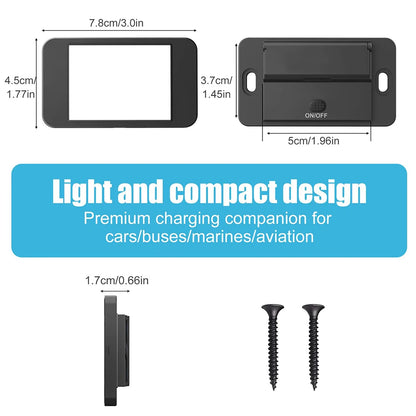 Cargador USB Empotrable 12–24V con PD y QC3.0