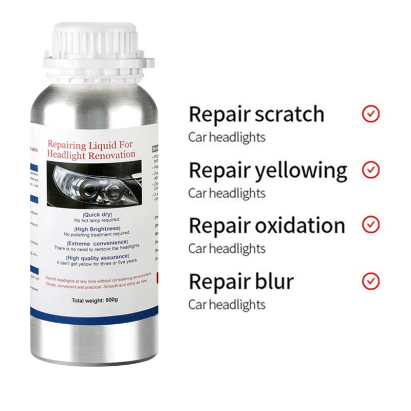 800ML Car Headlight Repair & Polishing Fluid