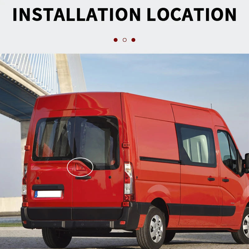 Nissan NV400 / Renault Master 3 / Opel Movano - Cámara Marcha Atrás AHD con Luz de Freno