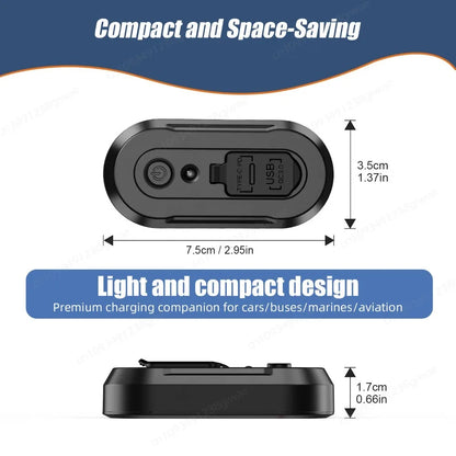 Cargador USB Empotrable 12–24V con 3 Puertos de Carga Rápida