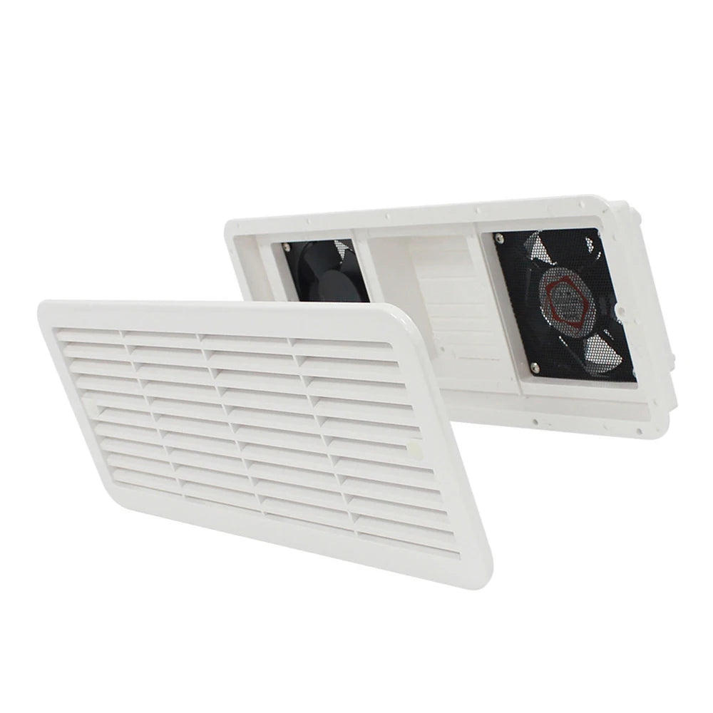 Ventilador Lateral Doble Ventana - 12V Silencioso para RV y Caravana