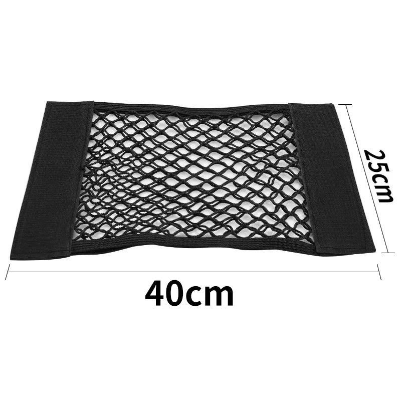 Organizador de red elástica negra para coche, medidas 40x25 cm, accesorio de almacenamiento
