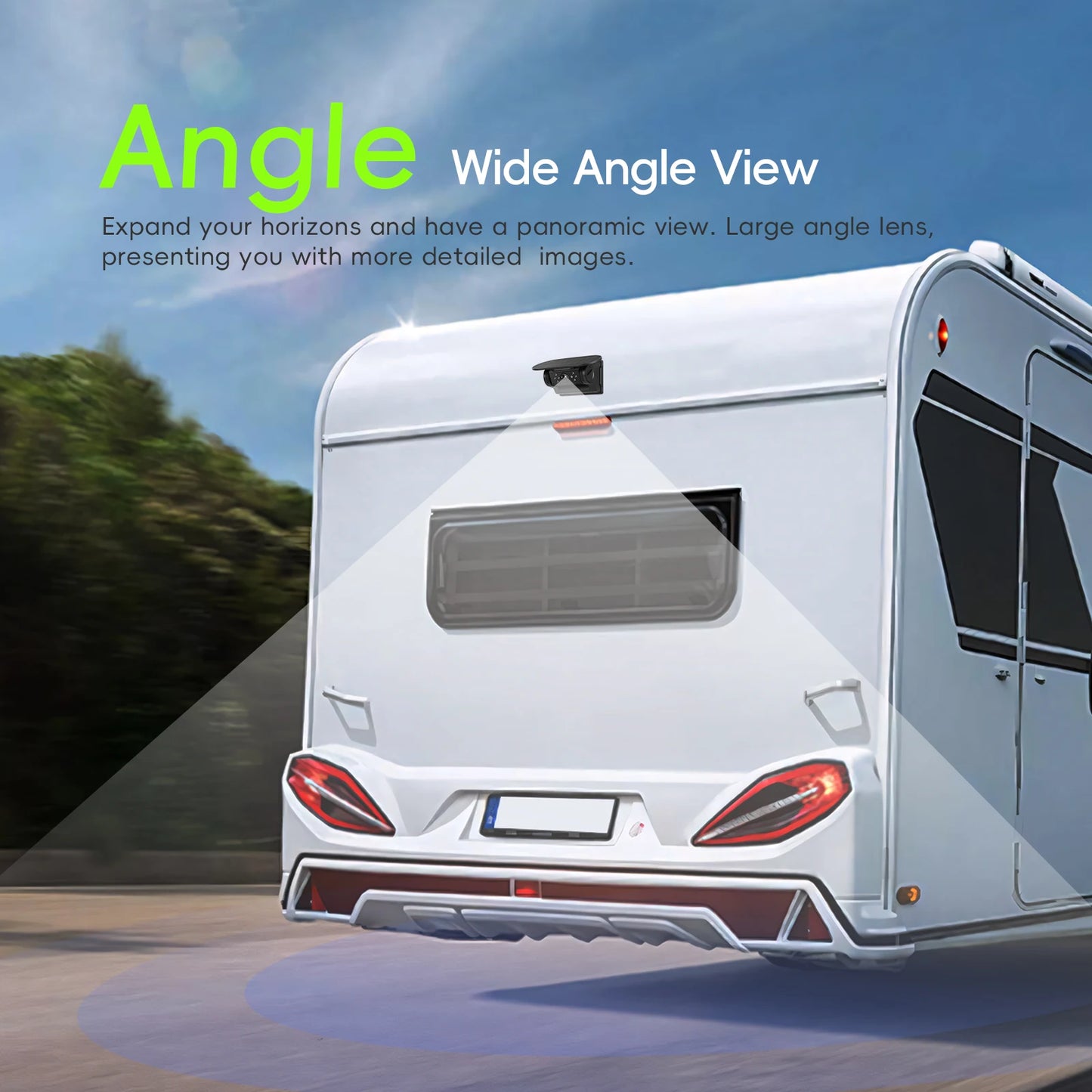 Universal - Cámara WiFi Solar 720P - Visión Nocturna + Magnética Impermeable para RV