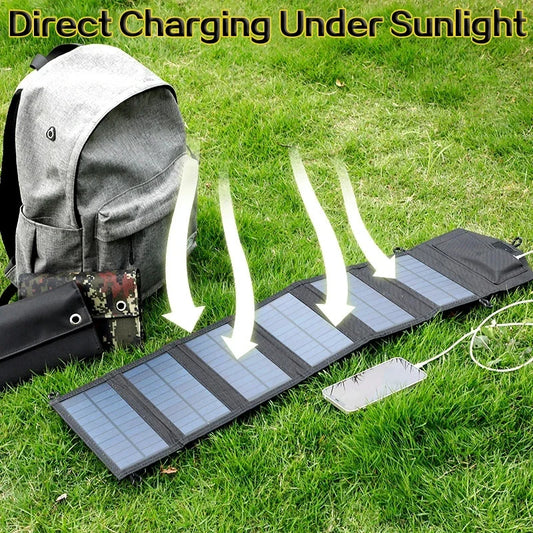 Cargador Solar Plegable USB 5V para Camping y Senderismo