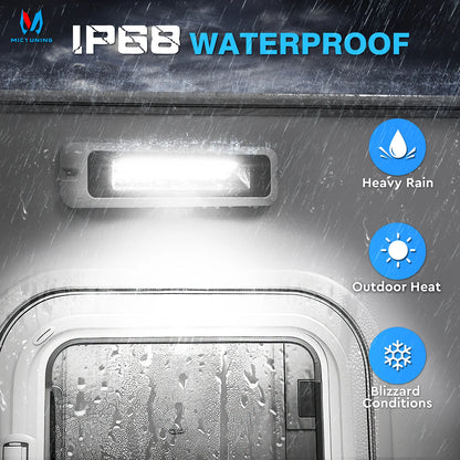 Foco LED Exterior RV - Impermeable IP68 + 1200 Lúmenes para Caravana y Barco