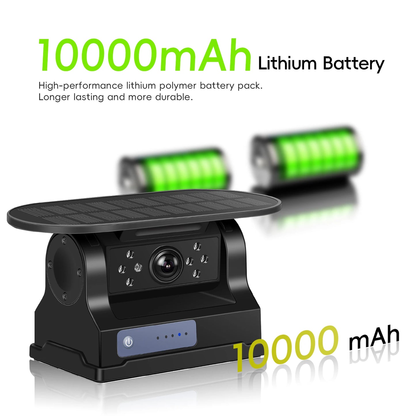 Universal - Cámara WiFi Solar 720P - Visión Nocturna + Magnética Impermeable para RV