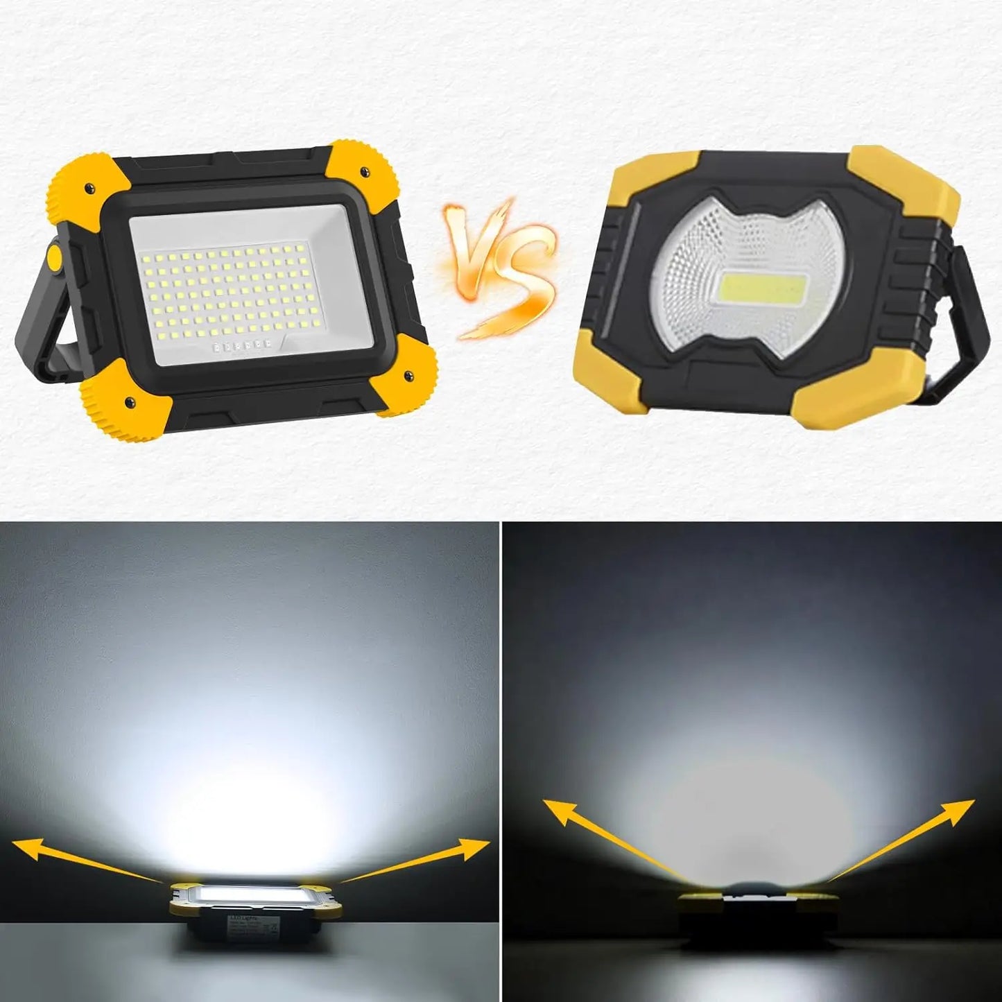 Portable LED Emergency Spotlight 1220LM with White and Red Light