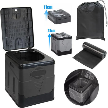 Portable Folding Toilet for Camper and Camping | Compact and Durable Mobile Toilet up to 300 kg