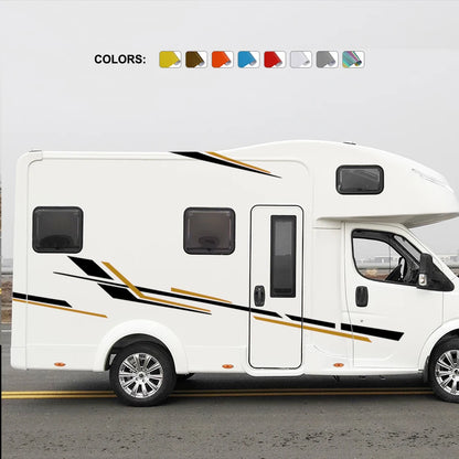 Set de 6 Vinilos Decorativos para Camper y Autocaravana | Adhesivos Laterales RV de Alta Resistencia