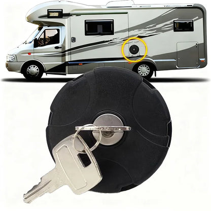 Bouchon de remplissage d'eau verrouillable Fiamma pour caravane et camping-car – Clés incluses, modèle 98658-001