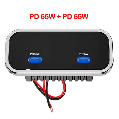 Cargador USB Empotrable 12–24V con Carga Rápida (PD + QC)