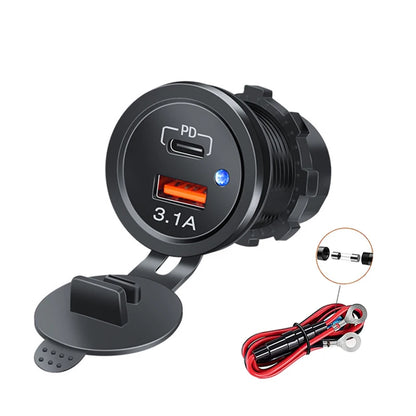 Toma USB Doble 12–24V para Vehículos