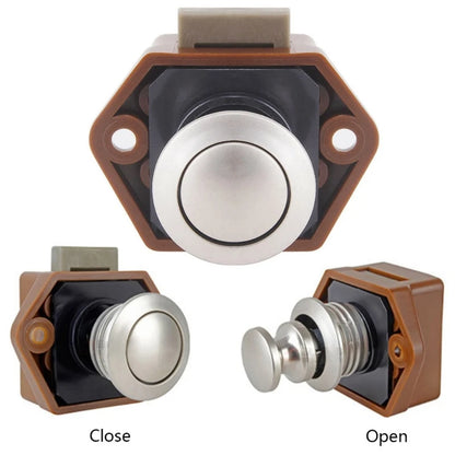 Push Lock Ø20 mm for Camper and Motorhome Furniture – Button for Drawers and Doors 