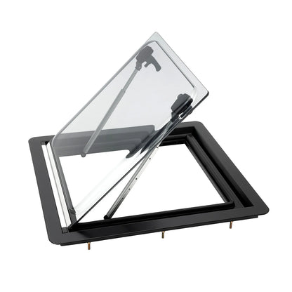 Fenêtre d'aération à ouverture par pression pour camping-car et caravane 450×500 mm