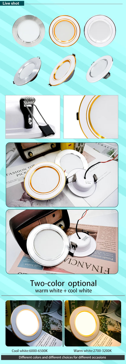 Downlight LED Empotrable Ultrafino 5W–18W | Luz Cálida o Fría