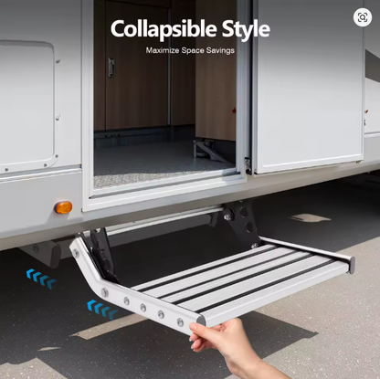 44cm Manual Folding RV Step with LED Light and Non-Slip