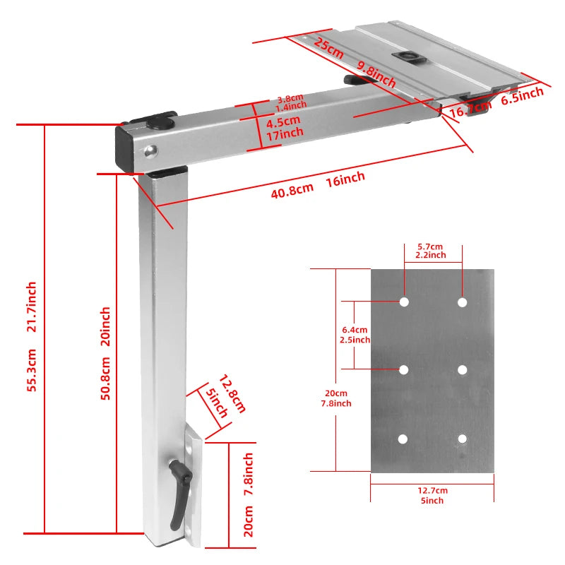 Camper Table Leg - Aluminum Alloy · Universal · Height Adjustable · Express Installation · Lightweight and Durable