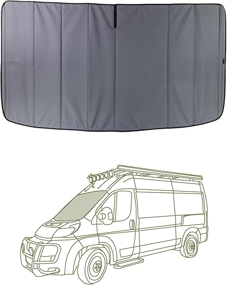 RAM Promaster Van +2014 - 2026 - Cubierta aislante ventanas, gris carbón