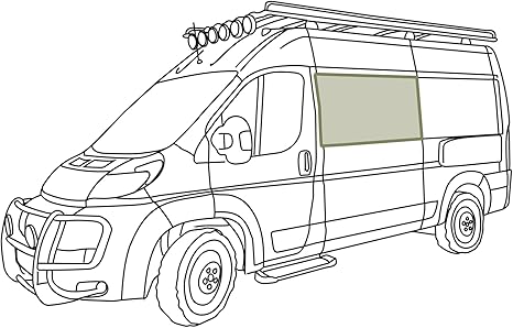 RAM Promaster Van +2014 - 2026 - Cubierta aislante ventanas, gris carbón