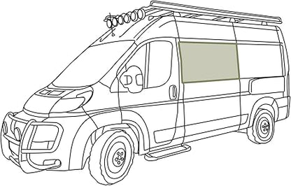 RAM Promaster Van +2014 - 2026 - Cubierta aislante ventanas, gris carbón