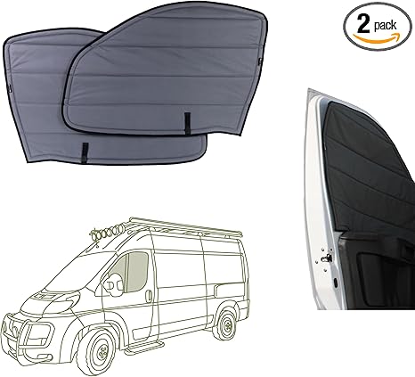 RAM Promaster Van +2014 - 2026 - Cubierta aislante ventanas, gris carbón