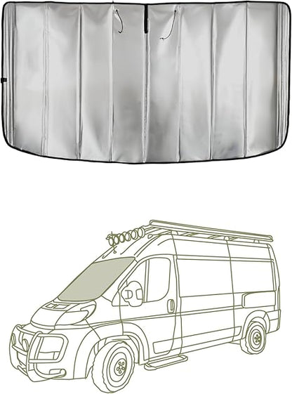 RAM Promaster Van +2014 - 2026 - Cubierta aislante ventanas, gris carbón