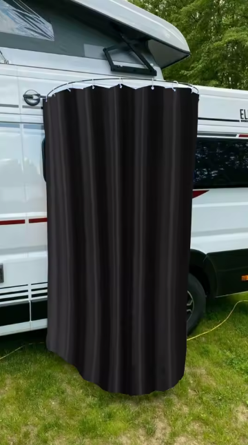 Cabina de ducha portátil para camping y autocaravana con ventosas y cortina