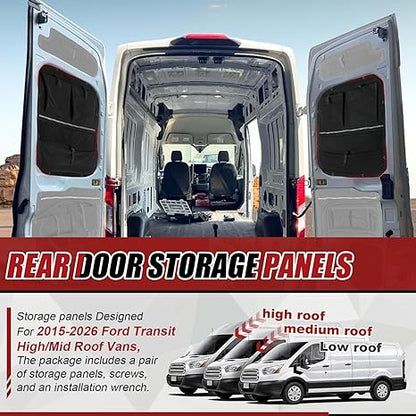 Ford Transit 2015-2026 - Paneles de Almacenamiento Puerta trasera