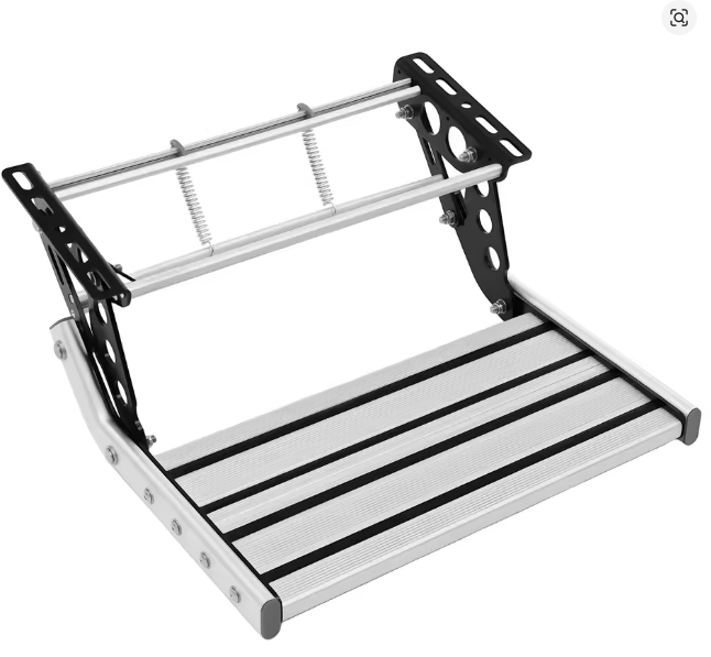 44cm Manual Folding RV Step with LED Light and Non-Slip