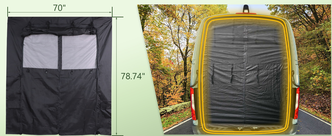 Moustiquaire Arrière pour Fourgon Aménagé et Camping-car