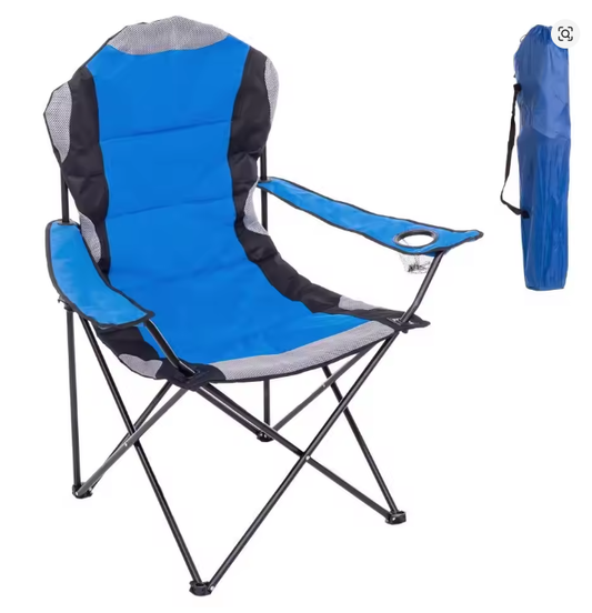 Silla camping azul