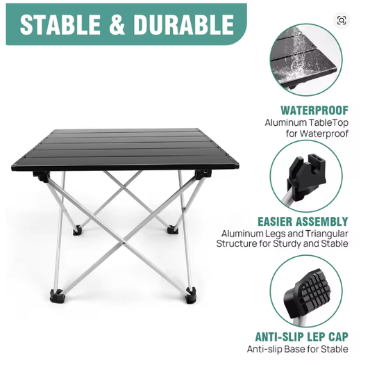 Mesa plegable color negra