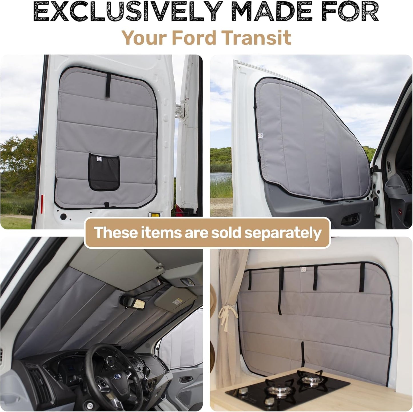 Ford Transit 2015-2026 - Cubierta aislante para ventana