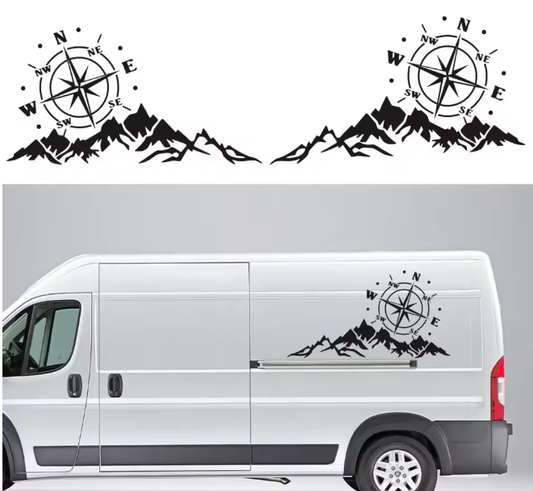 Pegatina de vinilo para coche de montaña