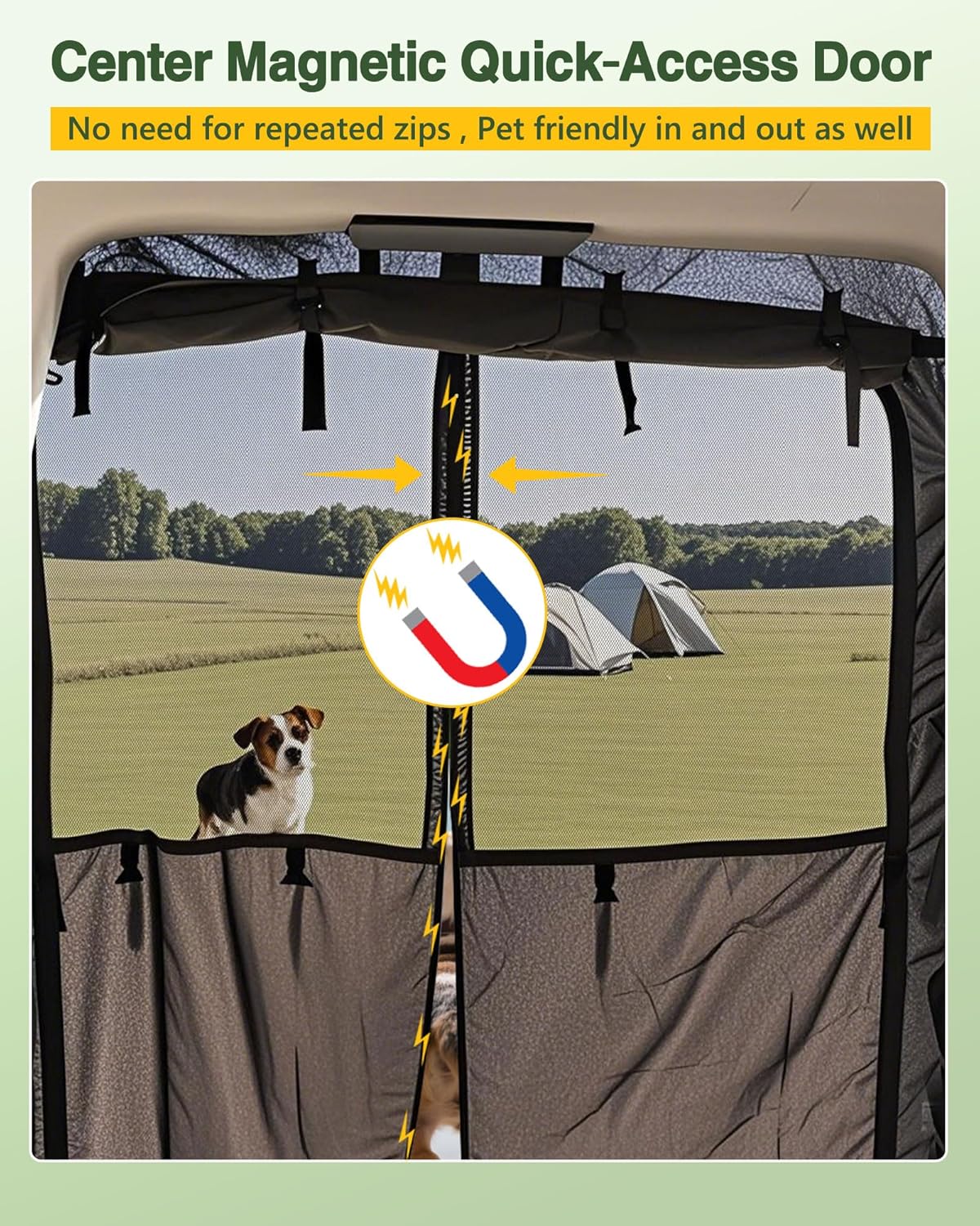 Moustiquaire arrière avec rideau d'intimité - Toit surélevé · Ford Transit / Mercedes Sprinter / Ram ProMaster · Ventilation + Protection anti-insectes